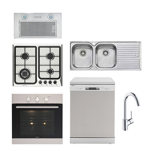 Trade Bundle TR04 60cm Electric Oven, Gas Cooktop, Undermount Hood and Dishwasher