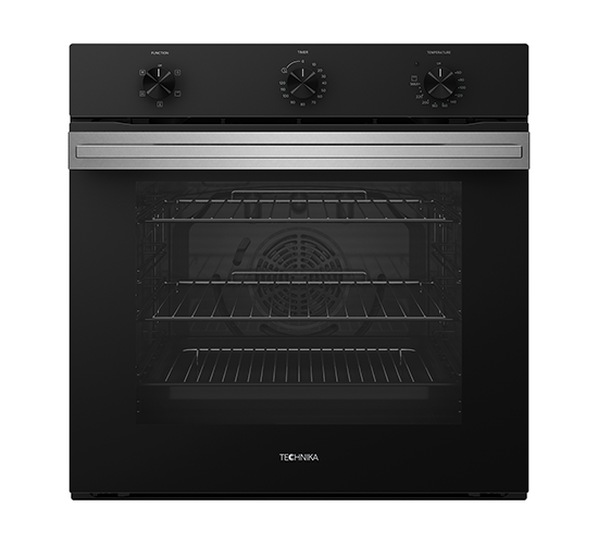 Technika TGO65X 60cm Black Glass Electric Oven, 10amp Plug - Black Friday Sale!!!