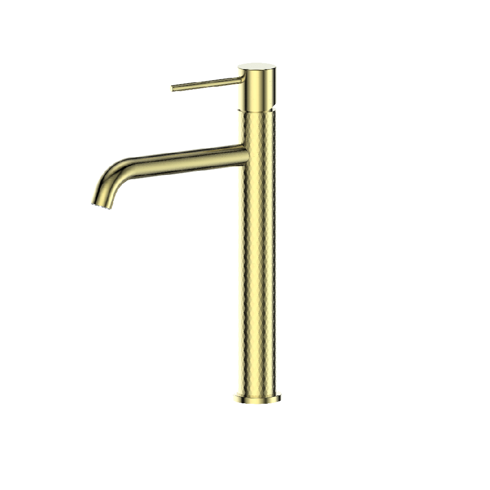 Greens Tesora Tower Basin Mixer, PVD Brushed Brass, 21302566