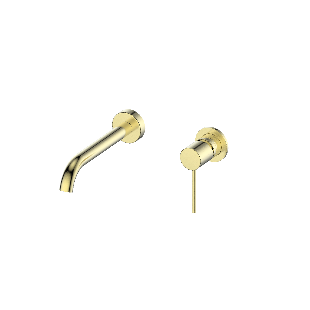 Greens Tesora Wall Basin Mixer, PVD Brushed Brass, 21302526