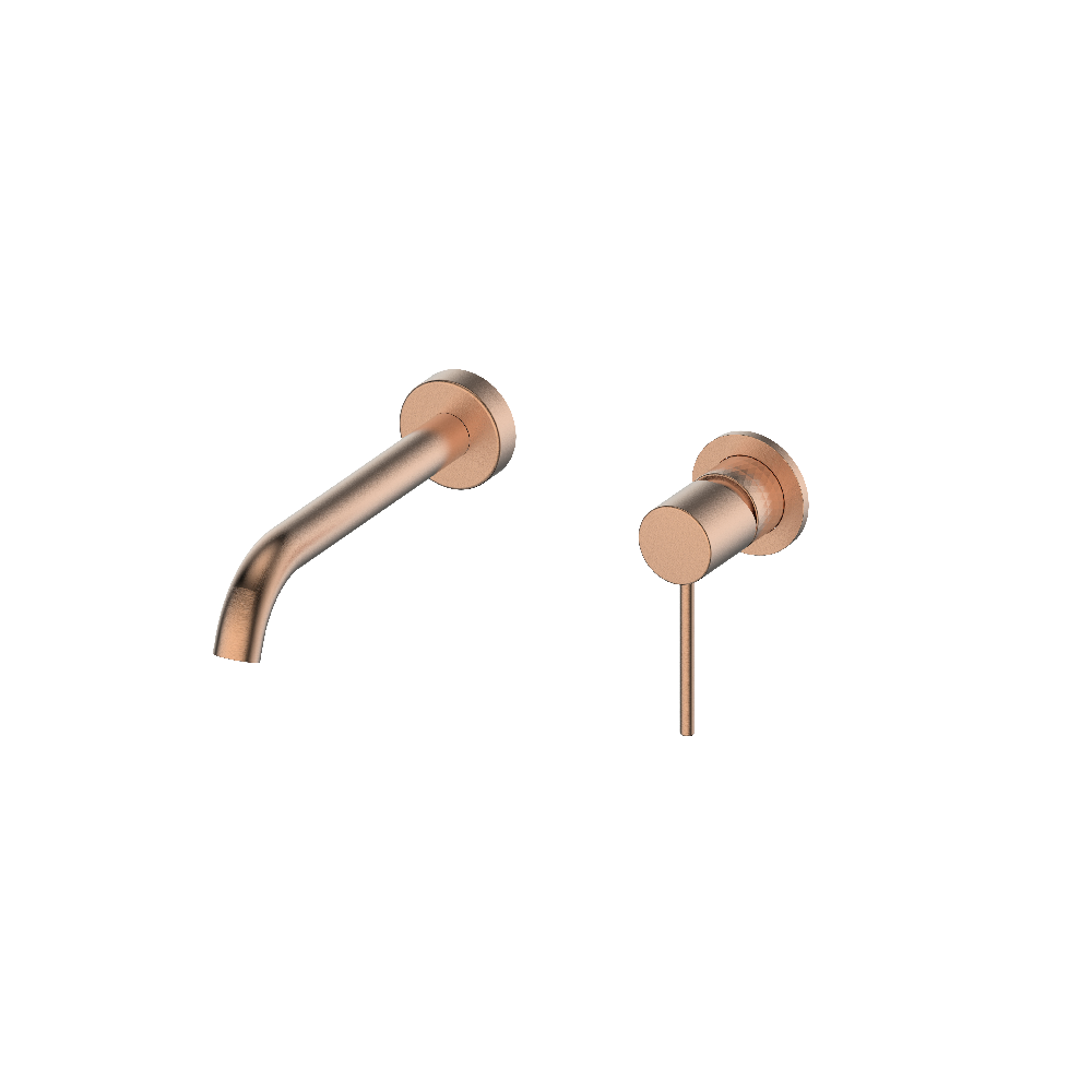 Greens Tesora Wall Basin Mixer, PVD Brushed Copper, 21302528