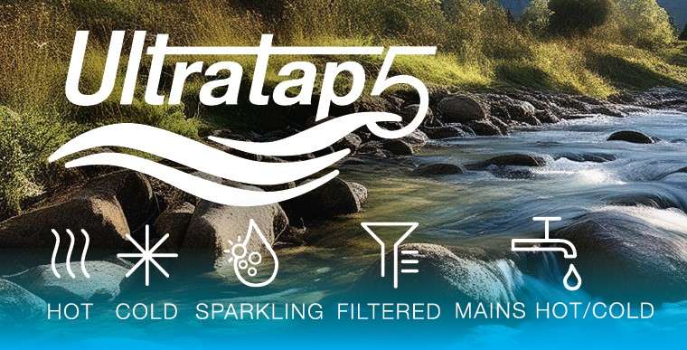 Kleenmaid HCSUB511-C Ultratap 5 Water Filtration & Enhancement System, Filtered Boiling, Filtered Chilled, Sparkling Mixer Tap
