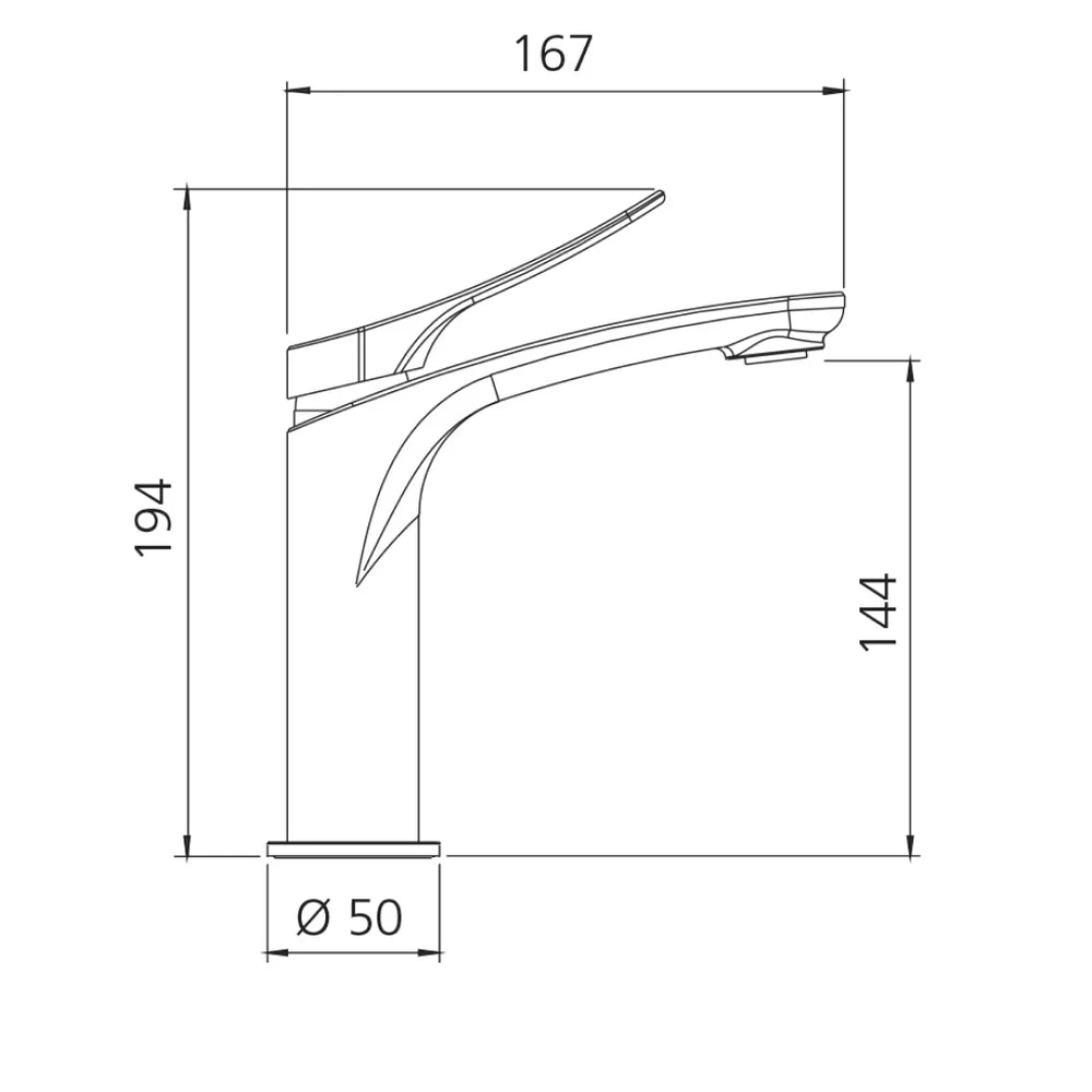 Oliveri Verona Basin Mixer, Gunmetal, VA300505GM