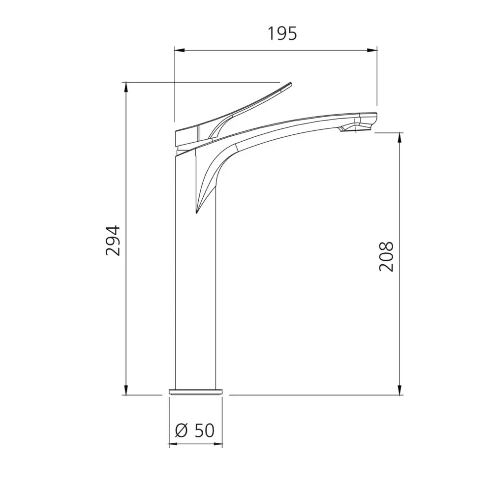 Oliveri Verona Basin Tower Mixer, Gunmetal, VA301505GM