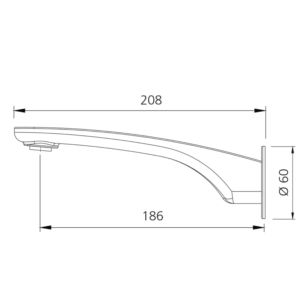 Oliveri Verona Spout, 200mm, Gunmetal, VA302505GM