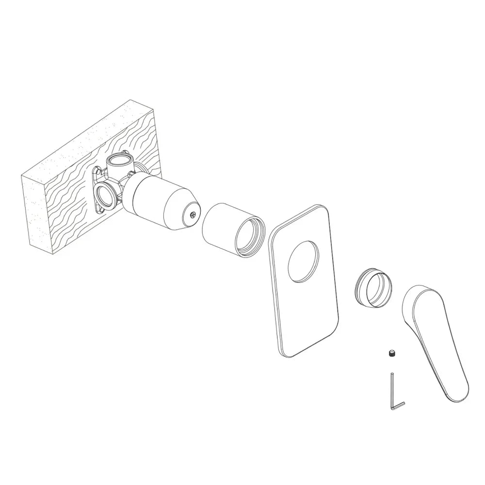 Oliveri Verona Wall Mixer, Brushed Nickel, VA303502BN