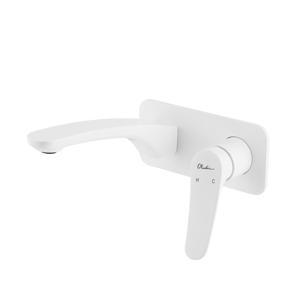 Oliveri Verona Wall Mixer Set, White, VA305507WH
