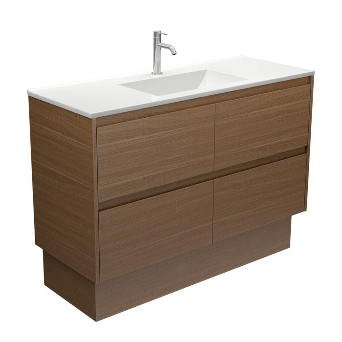 Vanessa VAN120BWAK Amato 1200 Walnut Vanity On Kickboard