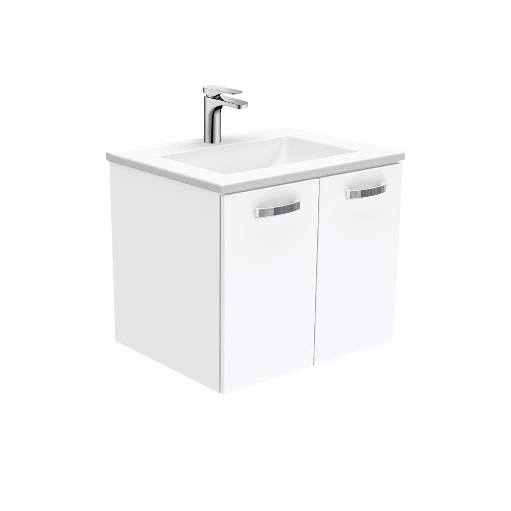Fienza VAN60J Vanessa Unicab 600 Wall-Hung Vanity, Gloss White