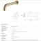 Oliveri Venice VE105203CG Classic Gold Curved 200mm Spout - Special Order