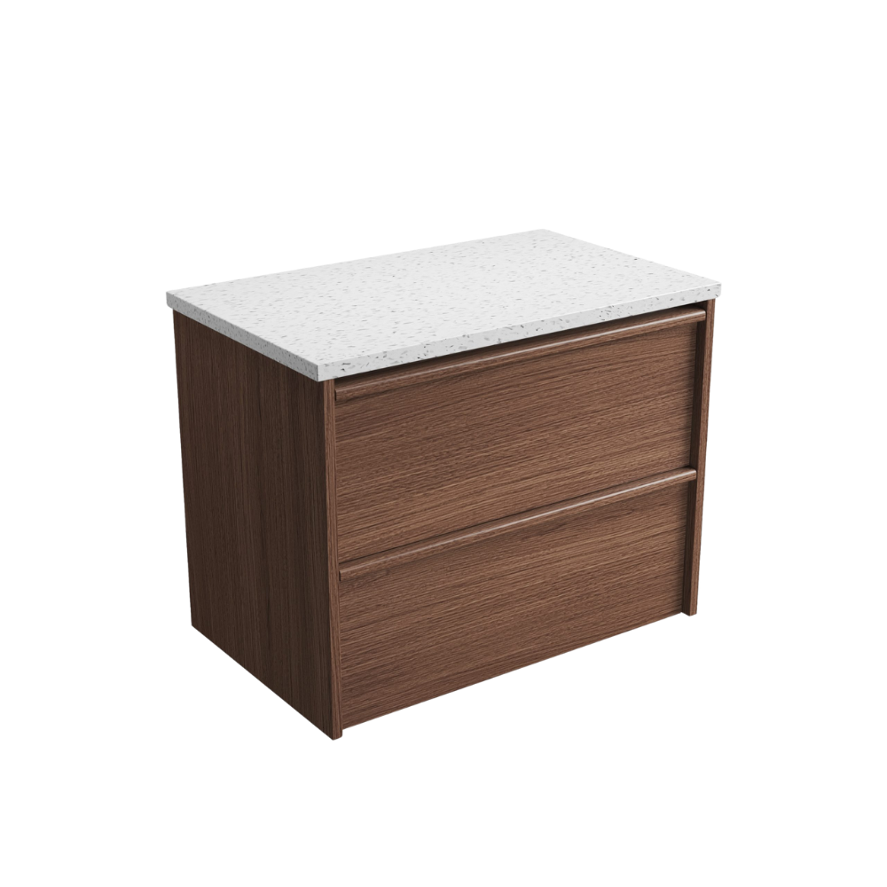 Aulic 750mm VE750WWN Venetta Framed Wall Hung Vanity Walnut
