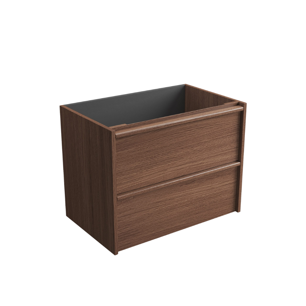 Aulic 750mm VE750WWN Venetta Framed Wall Hung Vanity Walnut