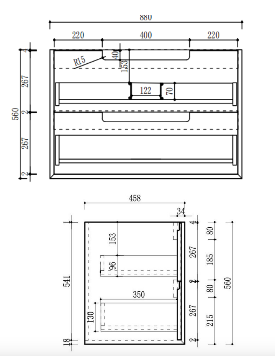 Aulic 900mm VO900WHA Voulari Framed Wall Hung Vanity, Harvest Oak