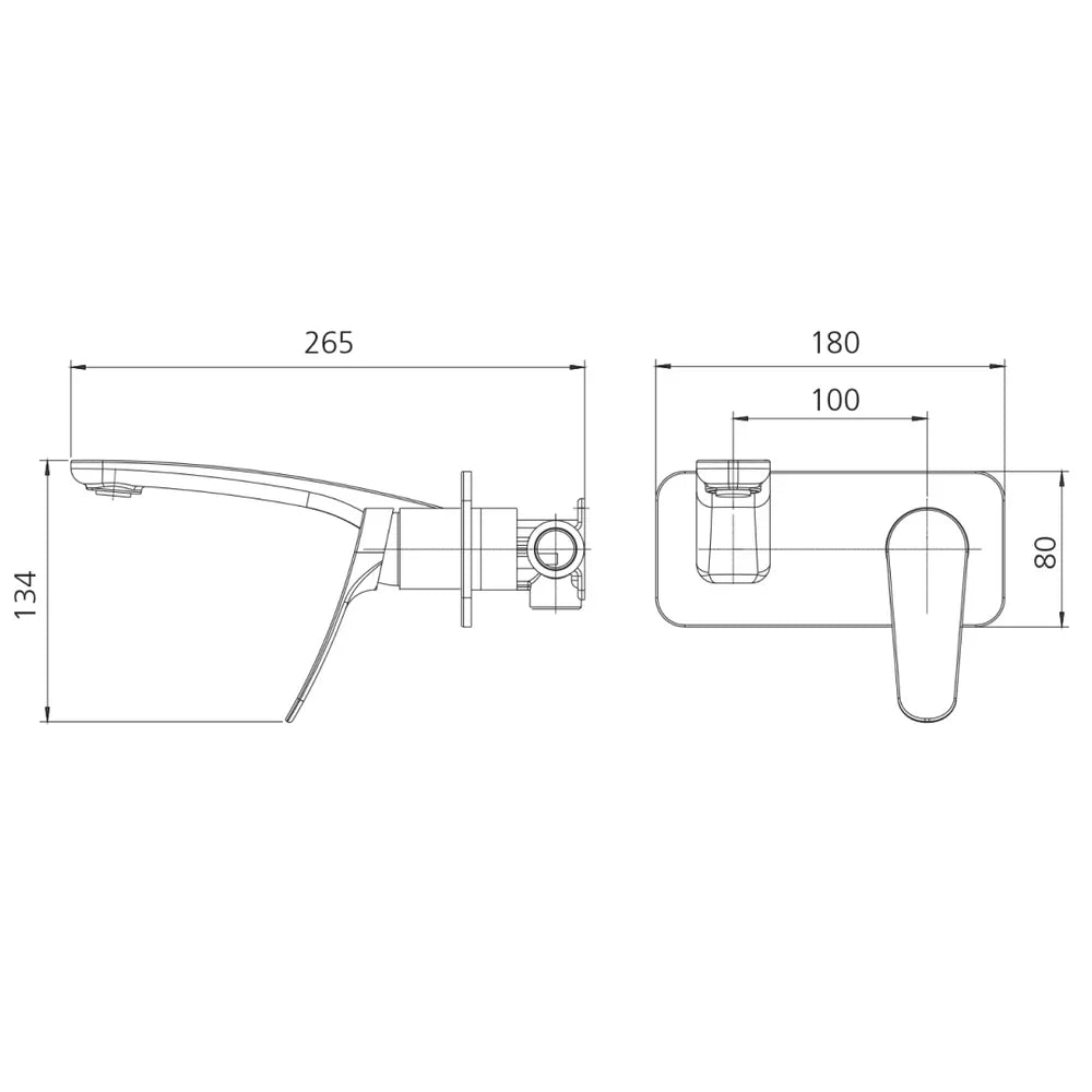 Oliveri Verona Wall Mixer Set, White, VA305507WH