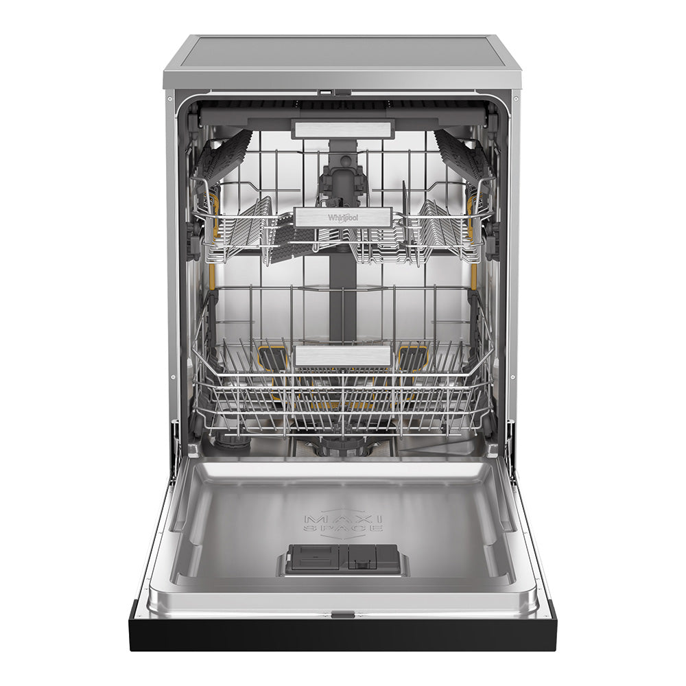 Whirlpool WDFS3L5PIXAU Power Clean Maxi-Tub 15 Place Setting Freestanding Dishwasher in Stainless Steel