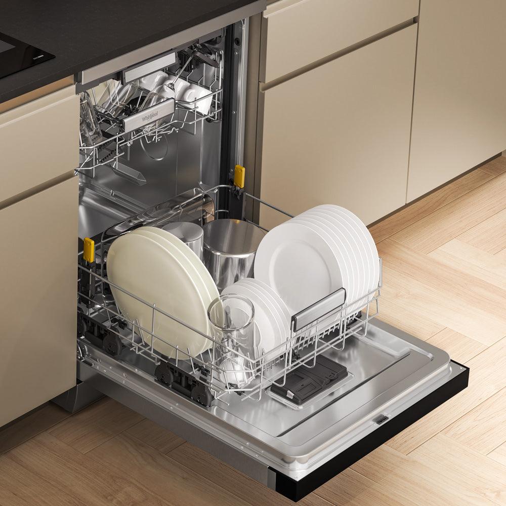 Whirlpool WDFS3L5PIXAU Power Clean Maxi-Tub 15 Place Setting Freestanding Dishwasher in Stainless Steel