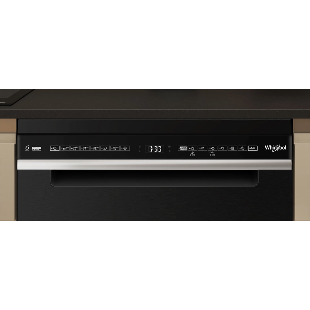 Whirlpool WDFS3R4NBSAU Maxi-Tub 14 Place Setting Freestanding Dishwasher in Black