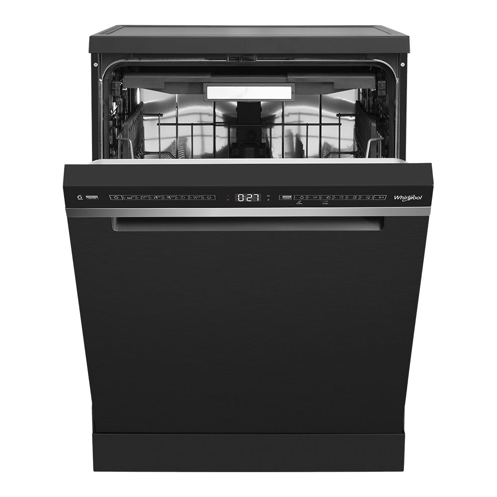 Whirlpool WDFS3L5PBSAU Power Clean Maxi-Tub 15 Place Setting Freestanding Dishwasher In Black