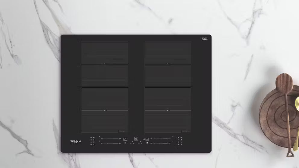 Whirlpool WS8865NEP 65cm 4 Zone 6th Sense Induction Cooktop with Flexi Zones