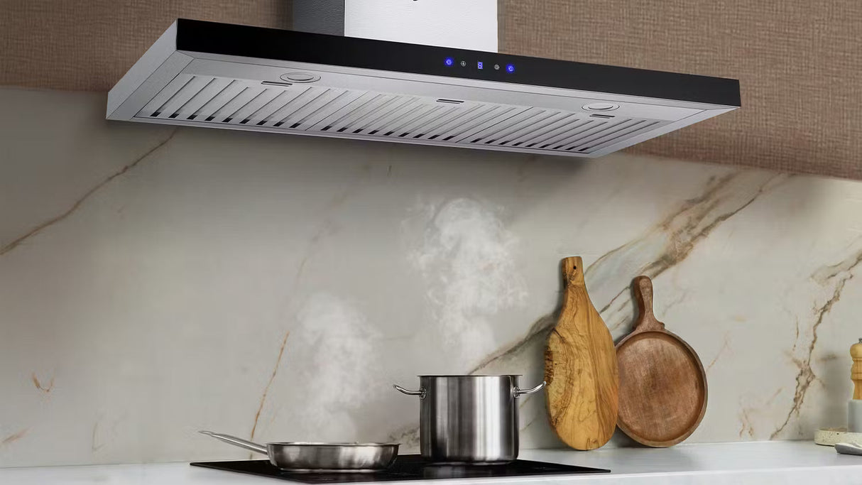 Whirlpool WT9BTAXA 90cm Auto Clean T-Box Canopy Rangehood Stainless Steel