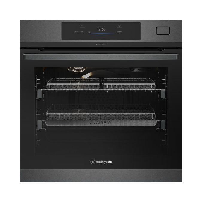 Westinghouse WVEP6918DD 60cm Multi-Function Pyrolytic Oven with AirFry and Steam Roast, Dark Stainless Steel - Factory Seconds
