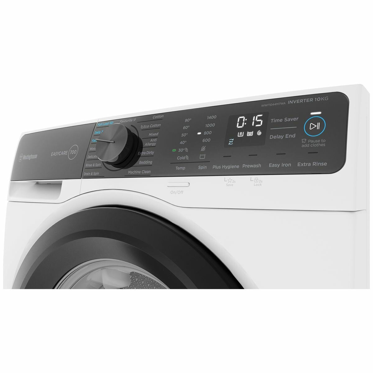 Westinghouse WWF1044M7WA 10kg White EasyCare 700 Front Load Washing Machine - Westinghouse Factory Seconds