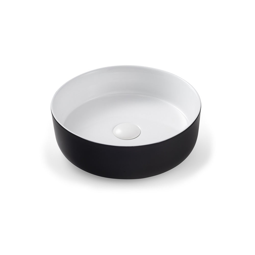 Seima 192207 Arko 355 Above Counter Basin, Black/White Textured