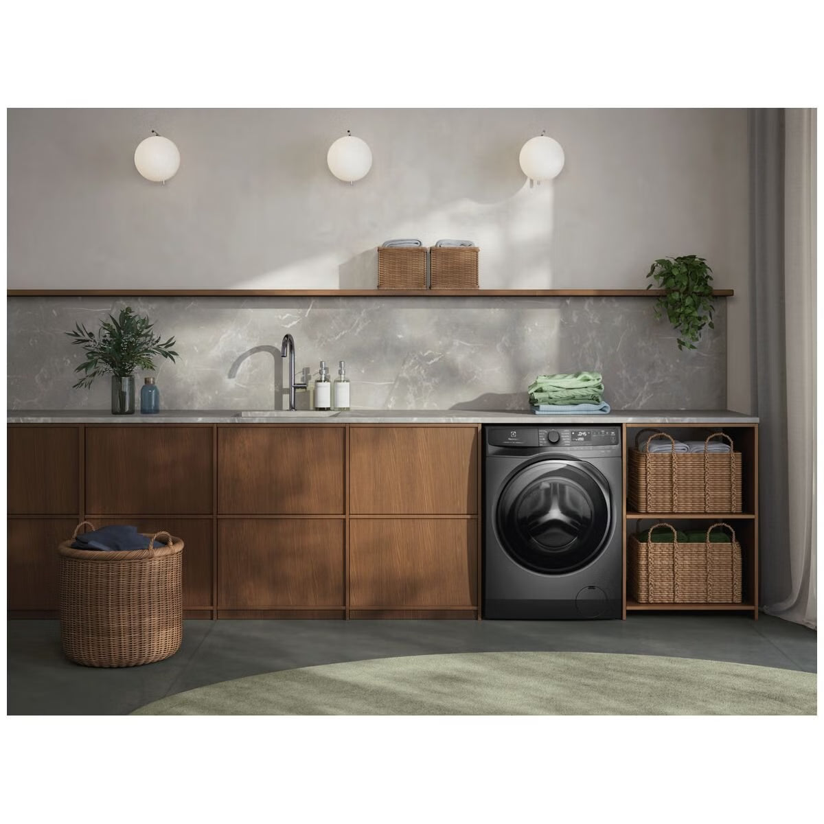 Electrolux EWF1243R7SCS 700 Series 12kg Front Load Washing Machine, Dark Onyx - Electrolux Factory Seconds