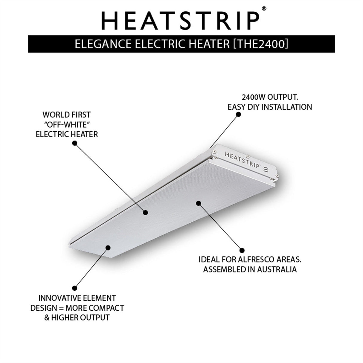 Heatstrip THE2400 2400W Elegance Radiant Outdoor Heater