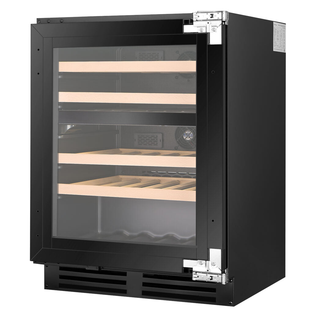 Artusi AINT119GWE 39 Bottle Dual Zone Integrated Wine Cabinet, Black