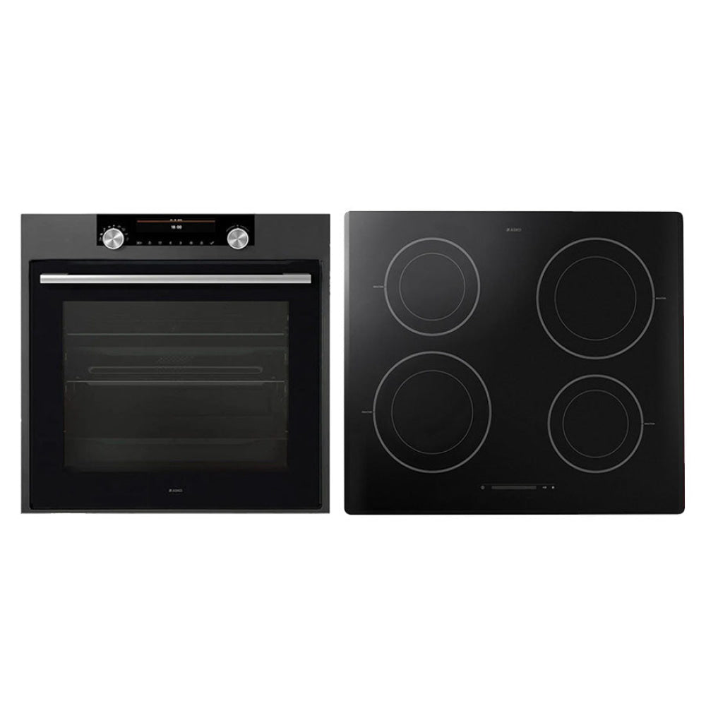 ASKO 60cm Anthracite Electric Oven & Induction Cooktop Bundle ASKO02 - New Clearance - Packages