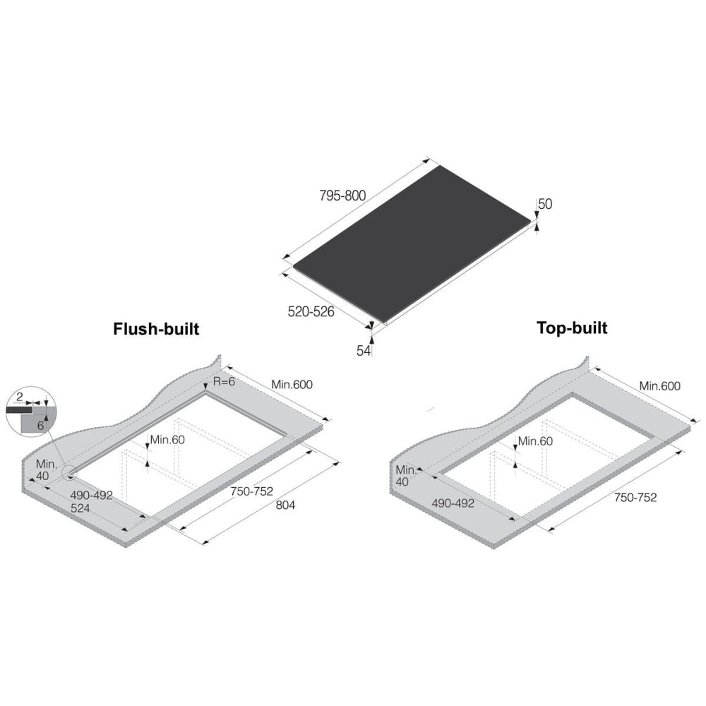 ASKO 80cm 4 Zone Bridge Induction Cooktop HI2842FBG1 - ASKO Seconds Discount - Induction Cooktop