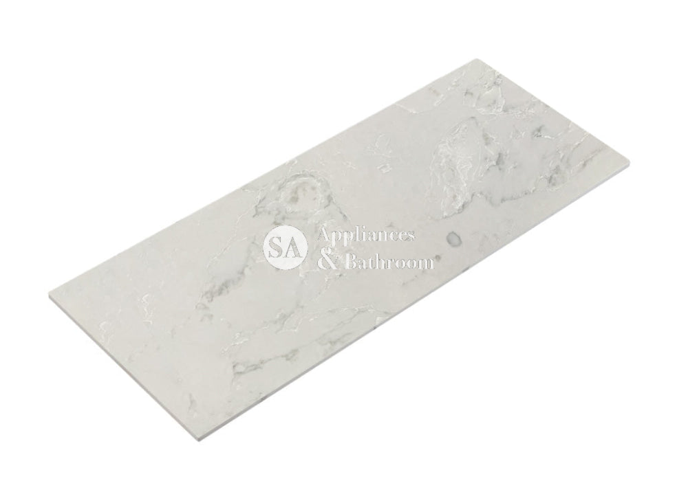 Aulic 1200mm Curva White Fluted Wall Hung Vanity CAWH46-1200-ST Alpine Stone Top Vanity Units