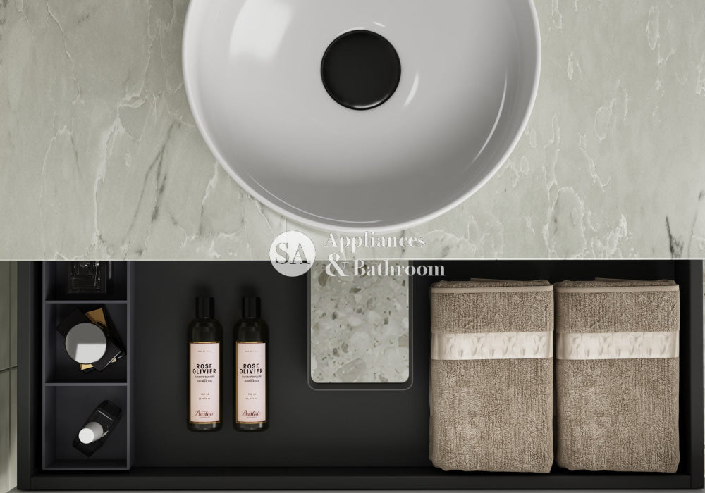 Aulic 1200mm Curva White Fluted Wall Hung Vanity CAWH46-1200-ST Vanity Units