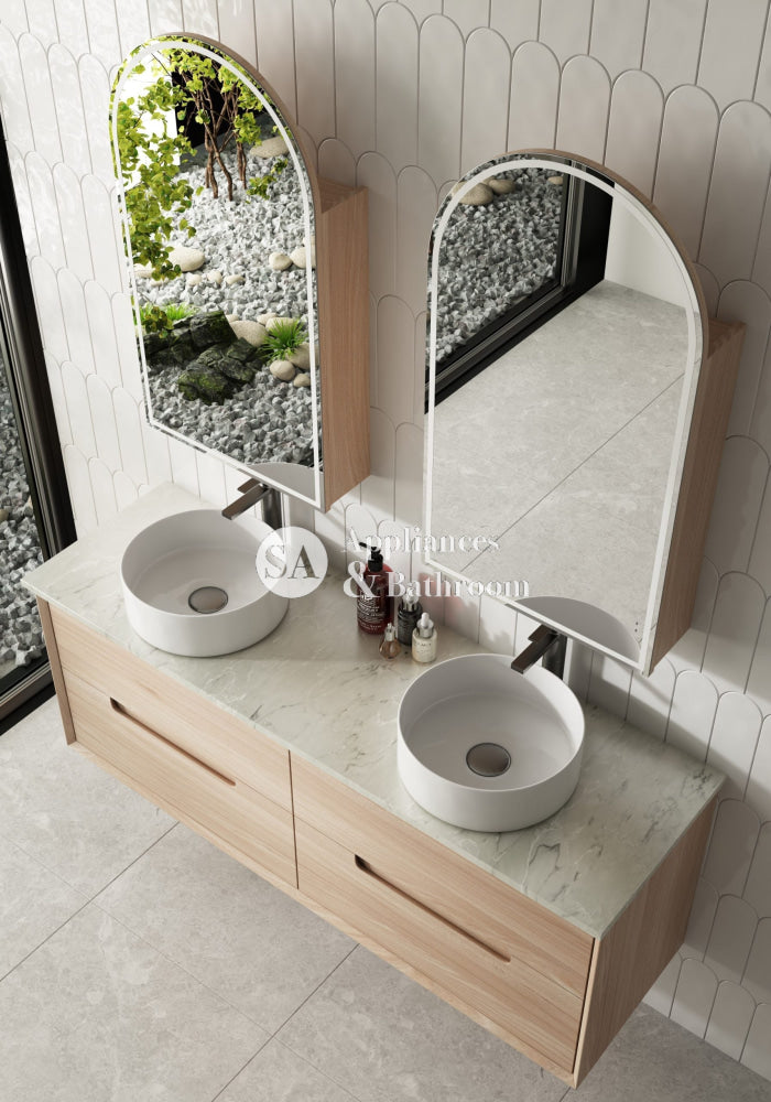 Aulic 1500mm Ainsley Wall Hung Vanity Double Bowl 1500mm CAWH54-750-ST66 Vanity Units