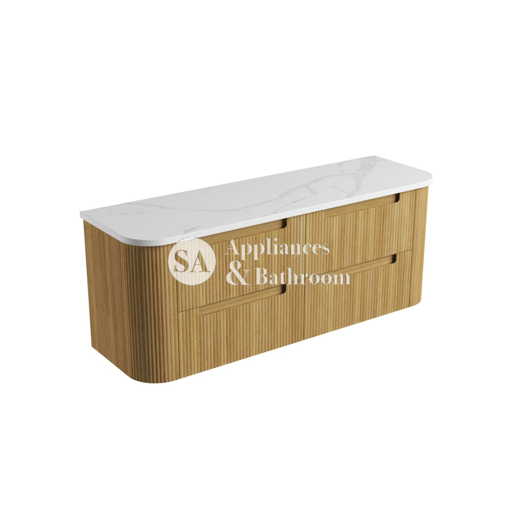 Aulic 1500mm Varcelli Tier Wall Hung Vanity CAWH54-1500-ST Palis - Stone Top Vanity Units