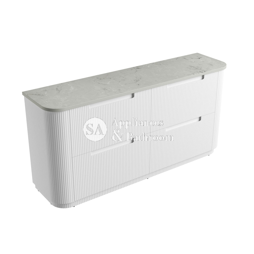 Aulic 1800mm Curva Floorstanding Vanity with Solid Surface Top Alpine Top CA57-1800D-ST86FT Vanity Units