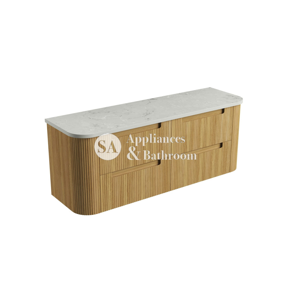 Aulic 1800mm Varcelli Tier Wall Hung Vanity CAWH54-1800-ST Alpine - Stone Top Vanity Units