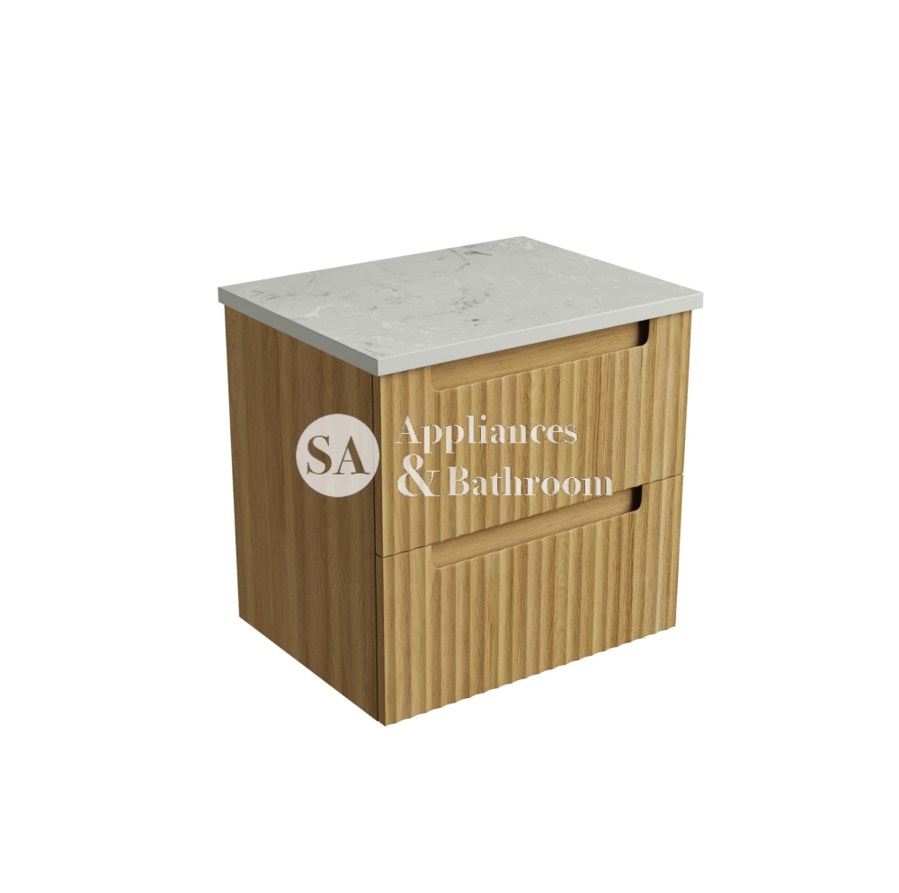 Aulic 750mm Lovina Tier Wall Hung Vanity CAWH55-750 Alpine - Stone Top Vanity Units