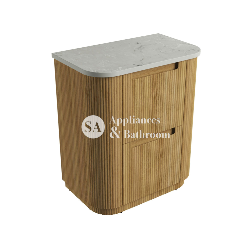 Aulic 750mm Varcelli Floorstanding Vanity with Solid Surface Top Alpine Top CA58-750-ST86FT Vanity Units