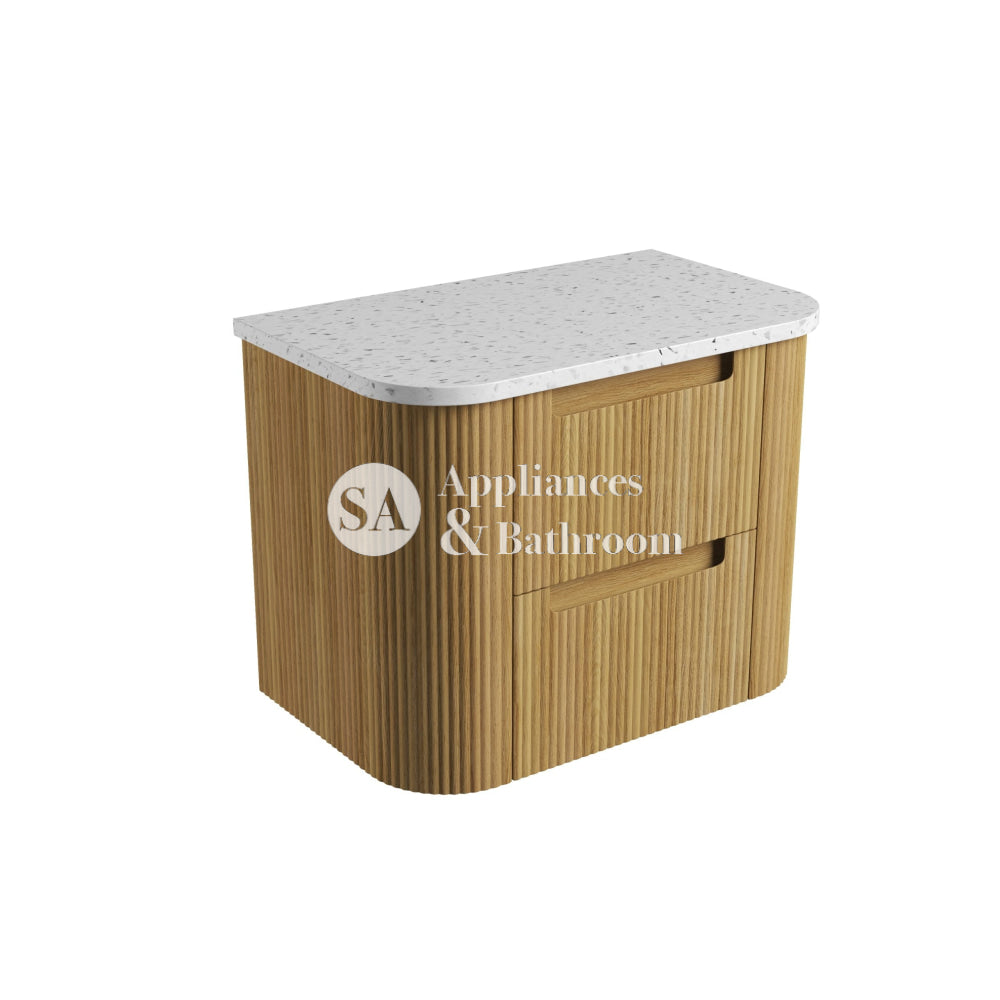 Aulic 750mm Varcelli Tier Wall Hung Vanity CAWH54-750-ST Snow - Stone Top Vanity Units