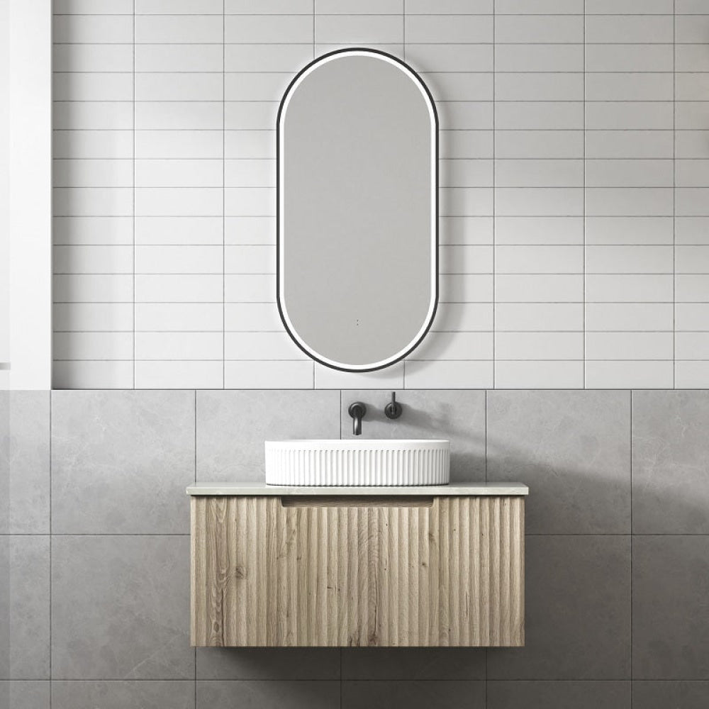 Aulic 900mm Calder Fluted Wall Hung Vanity CAWH44-900-ST86 Cabinet Only Vanity Units