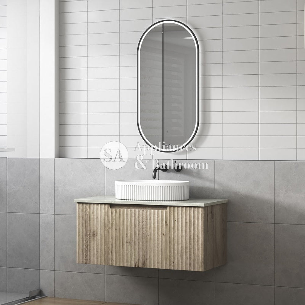 Aulic 900mm Calder Fluted Wall Hung Vanity CAWH44-900-ST86 Vanity Units