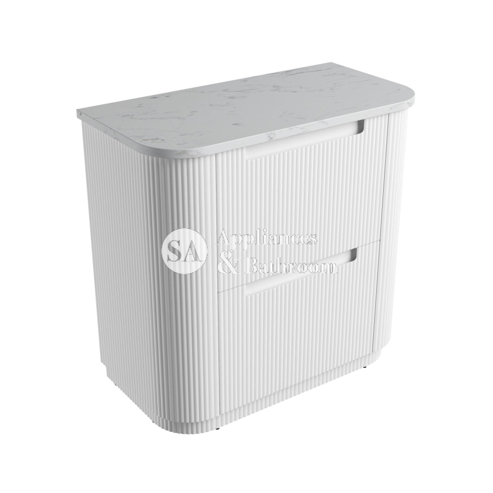 Aulic 900mm Curva Floorstanding Vanity with Solid Surface Top Cato Top CA57-900-ST26FT Vanity Units