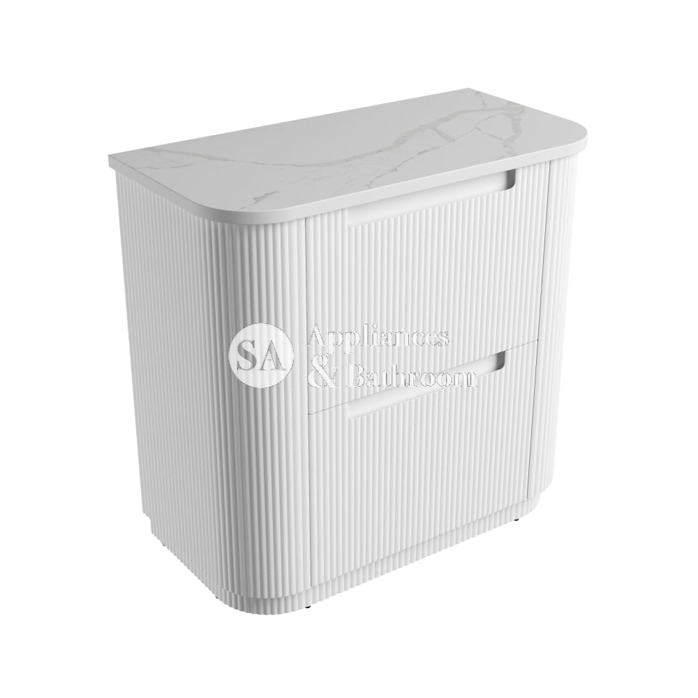 Aulic 900mm Curva Floorstanding Vanity with Solid Surface Top Palis Top CA57-900-ST66FT Vanity Units