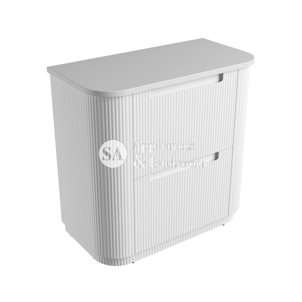 Aulic 900mm Curva Floorstanding Vanity with Solid Surface Top Pure Top CA57-900-ST56FT Vanity Units