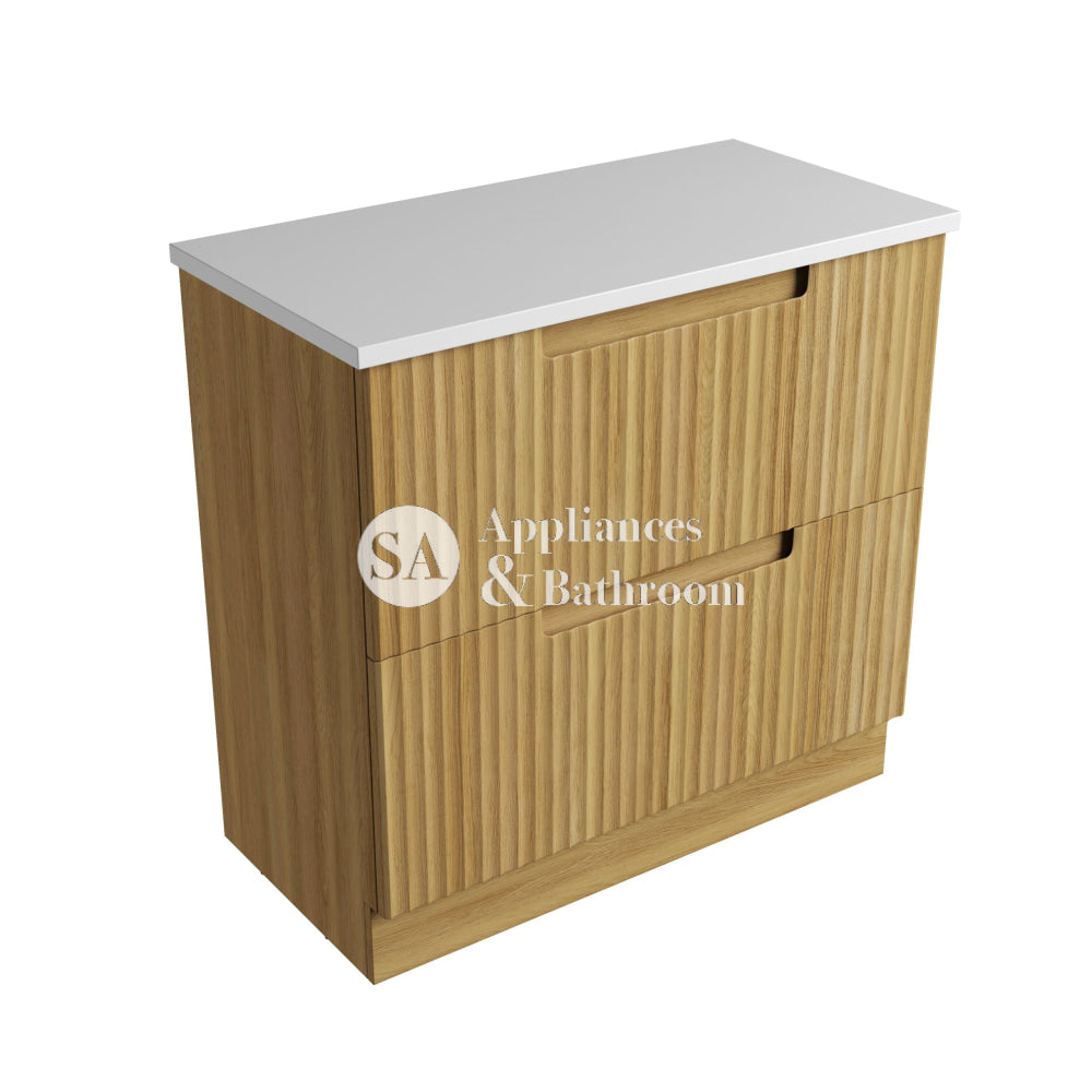 Aulic 900mm Lovina Floorstanding Vanity with Solid Surface Top Pure Top CA56-900-CT28 Vanity Units