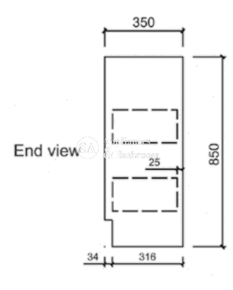 Aulic 900mm Maya Freestanding Vanity CA22-900 Vanity Units