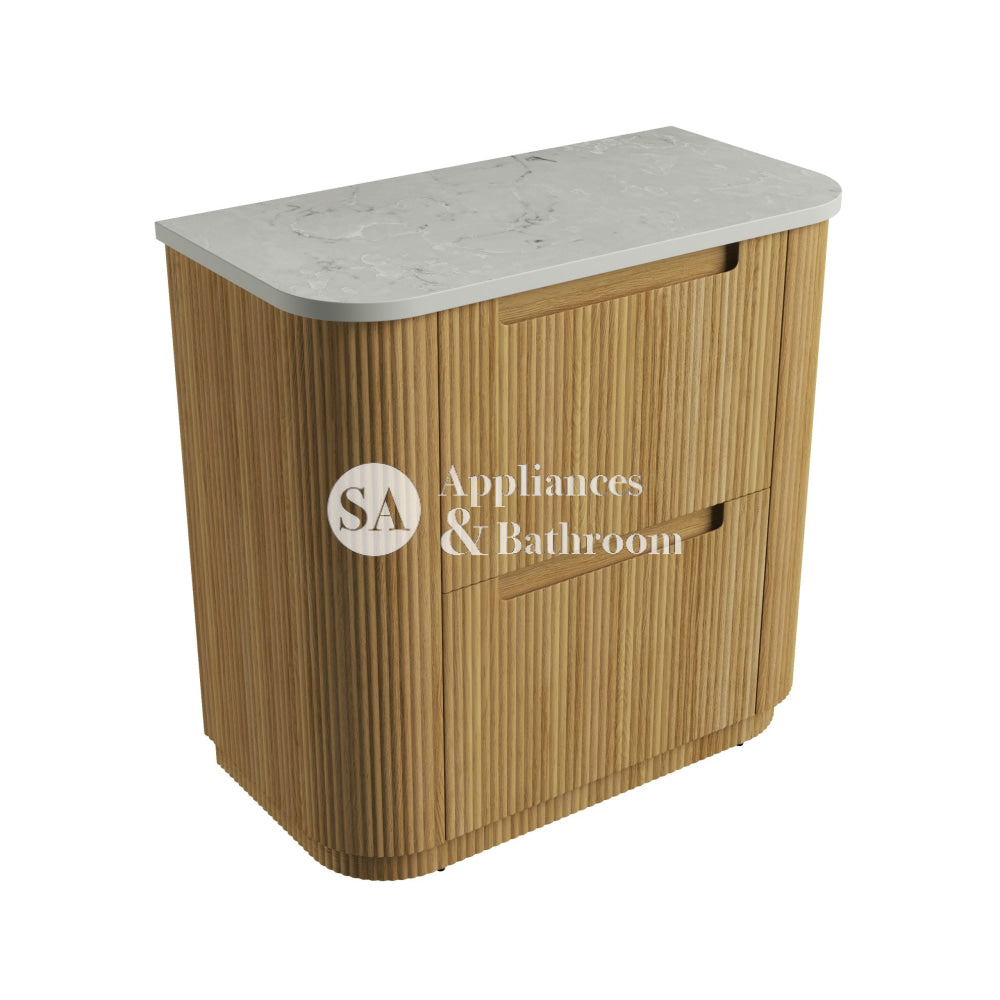 Aulic 900mm Varcelli Floorstanding Vanity with Solid Surface Top Alpine Top CA58-900-ST86FT Vanity Units