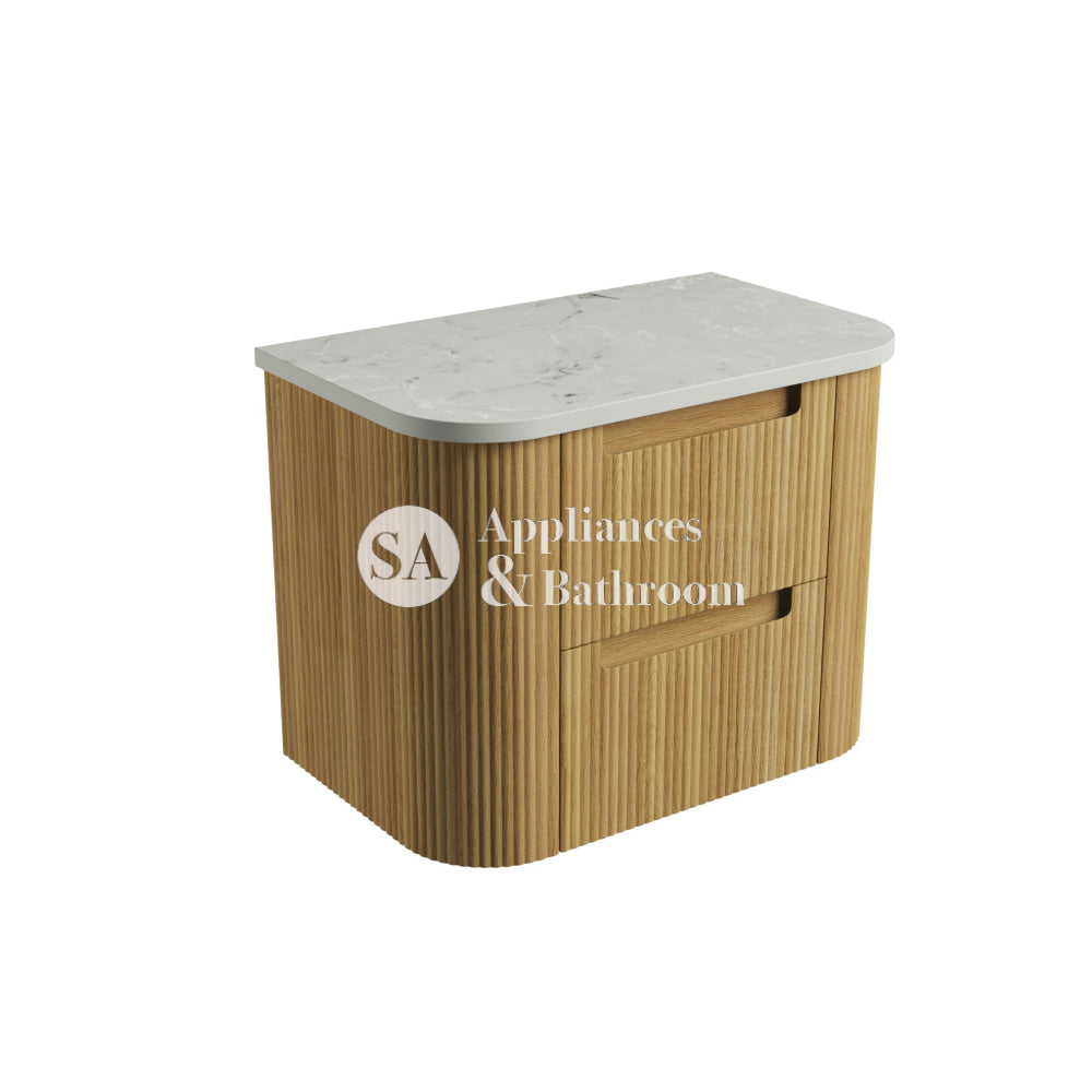 Aulic 900mm Varcelli Tier Wall Hung Vanity CAWH54-900-ST Alpine - Stone Top Vanity Units